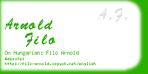 arnold filo business card
